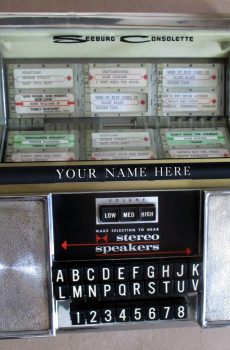 Lettering Kit for Seeburg SC-1 Consolette, “Fleetwood,” “Electra,” and “Stereo Showcase,” and LS1 “Spectra”